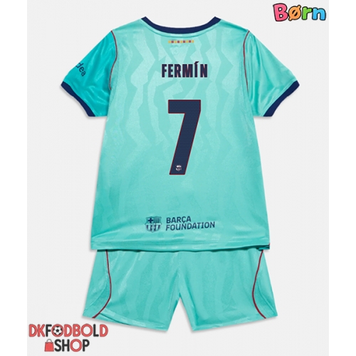 Barcelona Fermin Lopez #7 Tredje trøje Børn 2026-27 Kort ærmer (+ korte bukser)